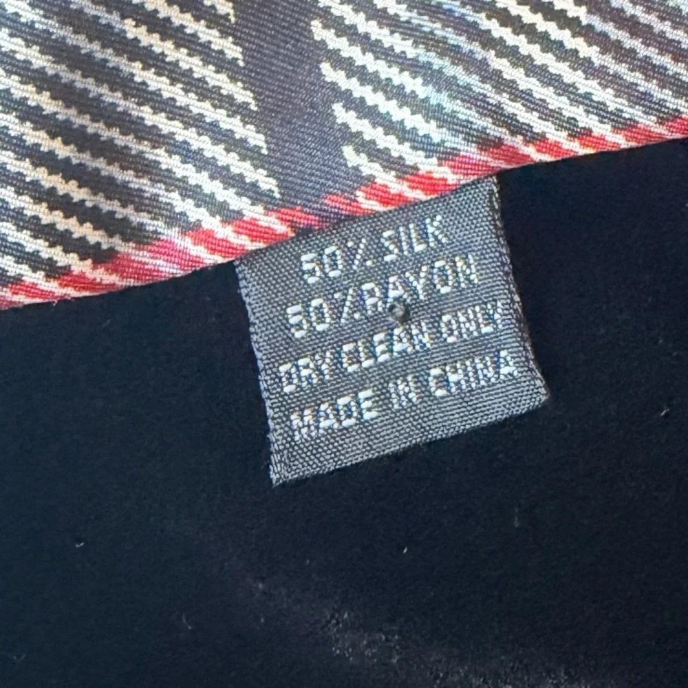 Lord & Taylor Black and Gray Reversible Velvet Plaid Scarf Tartan Plaid Preppy